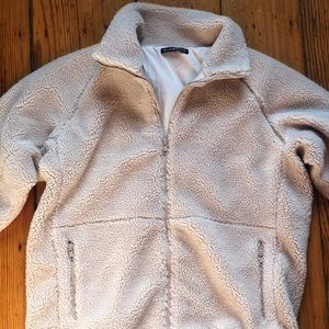 Fluffy zip up jacket